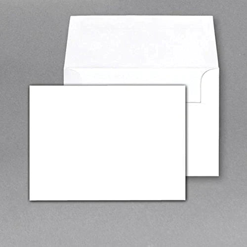 A4-4 x 6 (When Folded) Heavyweight Blank White Greeting Cards with  Envelopes - 50 Cards & Envelopes