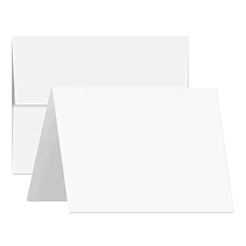  Goefun Blank White Cards with Envelopes 4 x 6 Folded Cardstock  and A6 Envelopes Self Seal 100 Pack for Invitations, Wedding, DIY Greeting  Cards, Thank You Cards & All Occasion : Office Products
