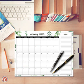 2025 Desk Year Calendar Desktop or Wall Planner, Tear-Off Pad for Easy Planning, Includes a Notes Section To Do's for the Year of 2025