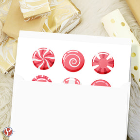 2025 Wishing You A Sweet Holiday! Greeting Cards and Envelopes – Christmas Candies – 4.25 x 5.5" – 25 per Pack