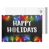 2025 Happy Holidays - Loving Sharing Giving Postcards for Christmas New Year's Greetings, Invitations - 4" x 6" - 25 per Pack