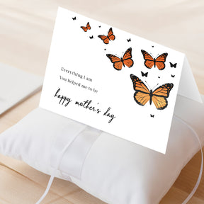 Everything I Am, You Helped Me to Be – Happy Mother's Day Greeting Cards and Envelopes for Mom, Wife | 4.25 x 5.5" | 10 per Pack