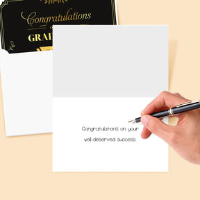 Tarjeta de felicitación de graduación elegante y clásica: felicitaciones por su graduación, clase de 2023