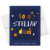 To A Stellar Dad, Happy Father's Day Greeting Cards and Envelopes for Dad, Stepdad | 4.25 x 5.5 | 10 per Pack