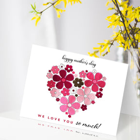 Happy Mother's Day, We Love You So Much! Thank You Greeting Cards and Envelopes for Mom, Wife | 4.25 x 5.5 | 10 per Pack