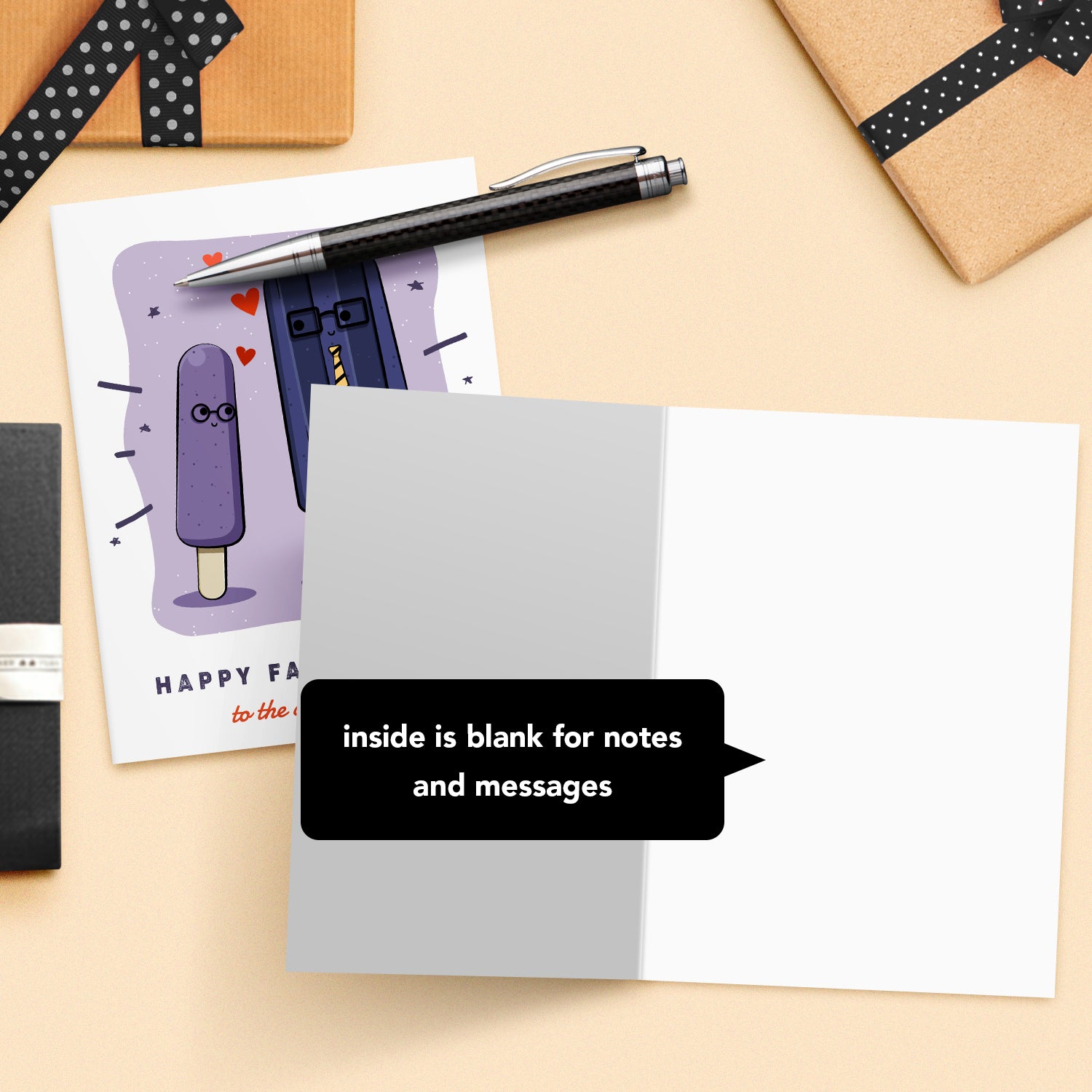 Happy Father's Day to the Coolest Pop! Greeting Cards and Envelopes for Dad, Stepdad | 4.25 x 5.5 | 10 per Pack