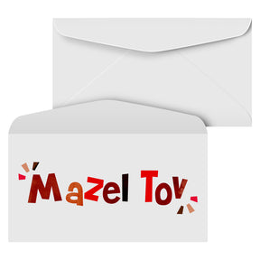 Mazel Tov Money Envelopes - 3 5/8" x 6 1/2" - 25 per Pack