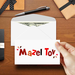 Mazel Tov Money Envelopes - 3 5/8" x 6 1/2" - 25 per Pack