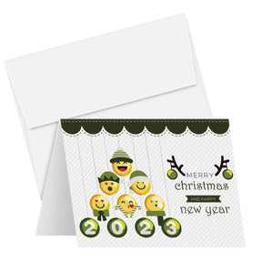  A2 Green Blank Greeting Cards with Green Envelopes – Great for  Holiday, Christmas and New Year Greetings, Invitations, and Thank You Cards, 4.25” x 5.5” (When Folded)