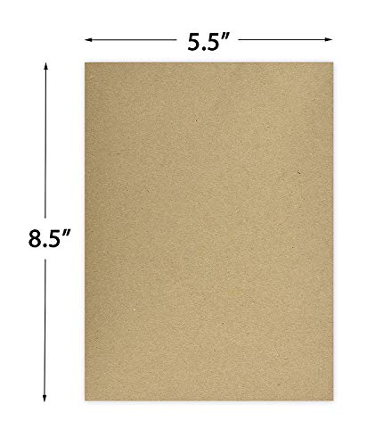 25 Chipboard Sheets 8.5 X 11 Brown Kraft Cardboard Medium Weight