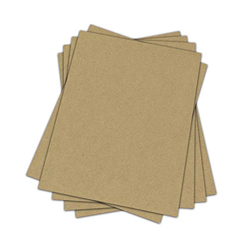 8.5 x 11 White Chipboard - Cardboard Medium Weight Chipboard Sheets - White  on One Side - 25 Per Pack 