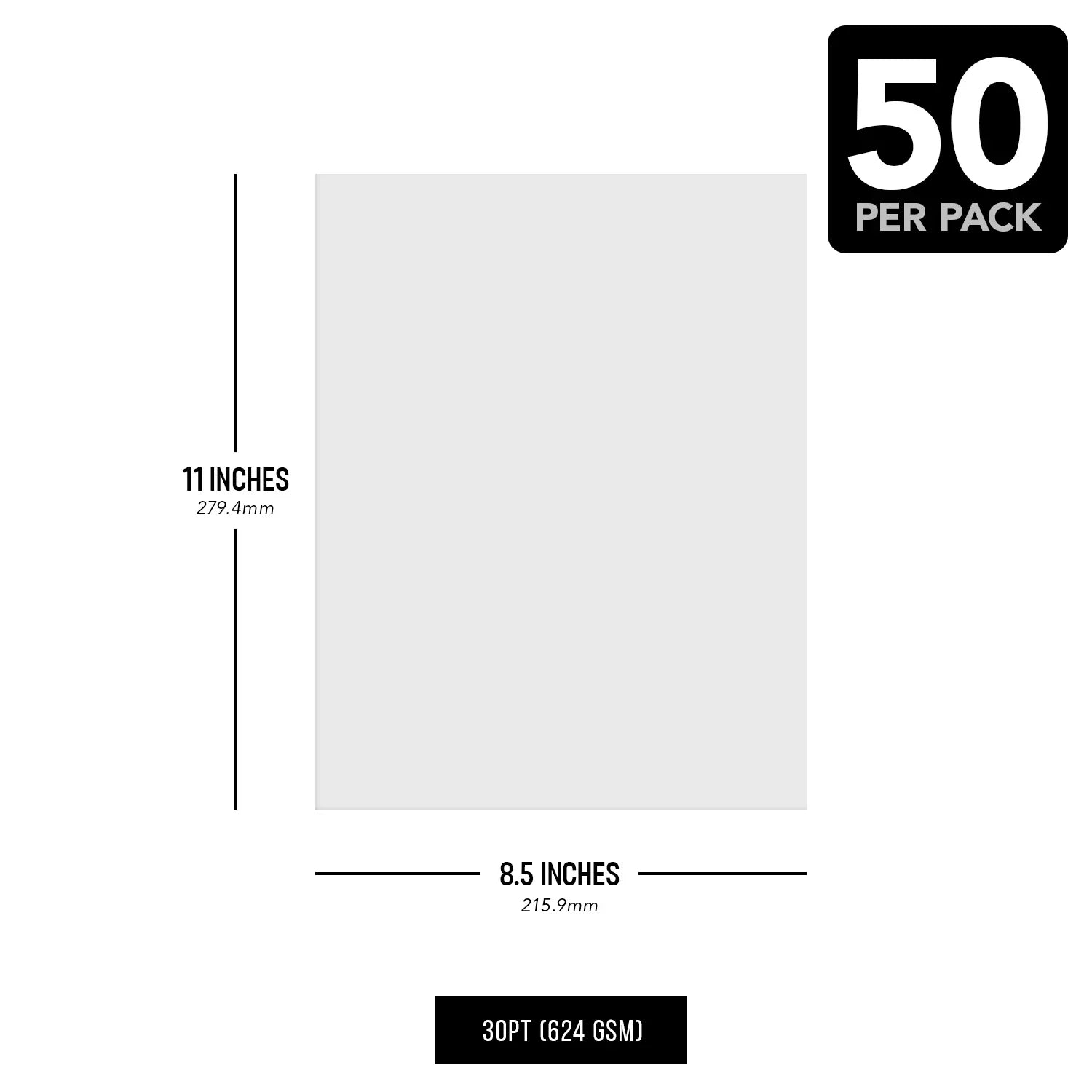 Grafik Blank Medium Weight WHITE CHIPBOARD 8.5”x11” Sheet – Scrapbooksrus