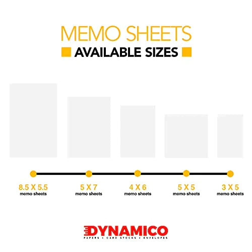 White Memo Sheets Paper  24lb Bond 60lb Text (90 gsm) Paper 250 Sheets per Pack FoldCard